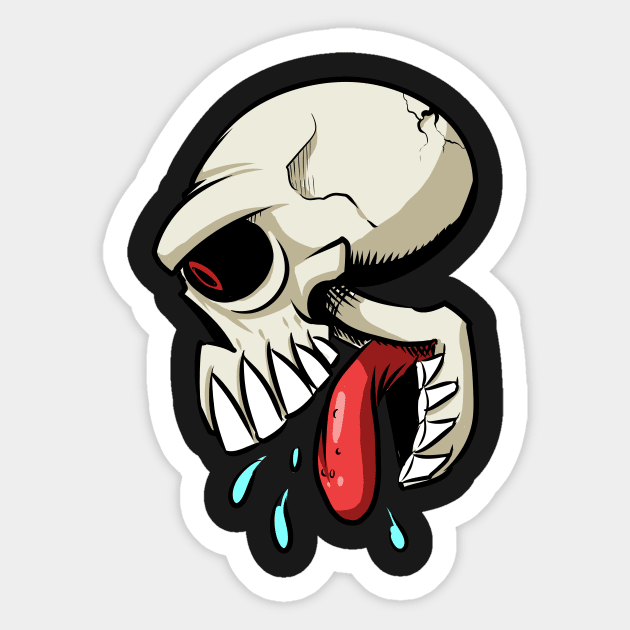 Monkey Skull Sticker by richardsimpsonart